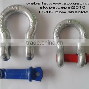 Galvanized Safe Screw Pin Bow Shackle, Crane Rigging Shackle thumbnail-1