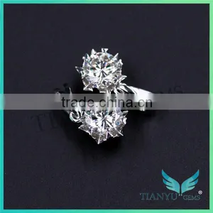 Fashion Style 24K Gold 1 Carat Moissanite Diamond Pendants Charms for Necklaces thumbnail-4