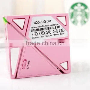 2015 Promotional Manufacturer Cube Bluetooth Speakers With LED Lights thumbnail-1