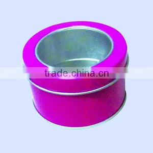 High Quality CMYK Round With Window Blank Box for Packaging Mini Gift Tin Box thumbnail-1