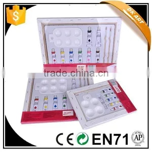 Professional Manufacture ,factory Supply,Painting Set With 1pc Stretched Canvas,6pcs Acrylic Paints,1pc Brush,and 1pc Palette thumbnail-1