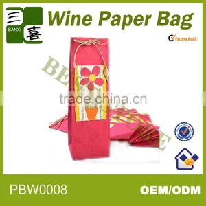 Newest High Quality and Low Price Wine Gift Paper Bags thumbnail-1
