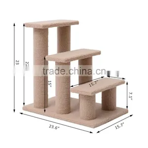 24" 3 Step Scratching Post Cat Steps thumbnail-2