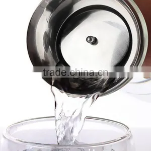 Glass Drip-free Carafe With Stainless Steel Silicone Flip-top Lid, Hot and Cold Water Pitcher, Tea/Coffee Maker thumbnail-3