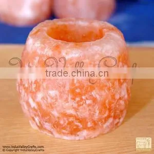 Natural Candle Holder, Himalayan Rock Candle Holder, Crystal Tealight Holder thumbnail-1