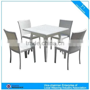 GS-914A White Garden Rattan Dining Table and Chair thumbnail-1