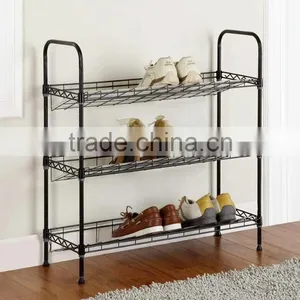 Living Room 3 Tiers Wire Shoes Storage and Shoe Rack thumbnail-1