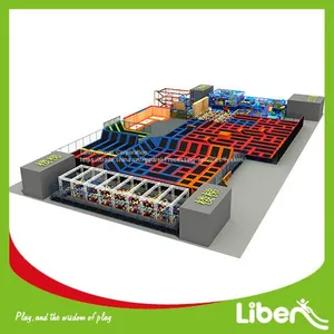 Indoor Large Trampoline Park With Basketball thumbnail-2