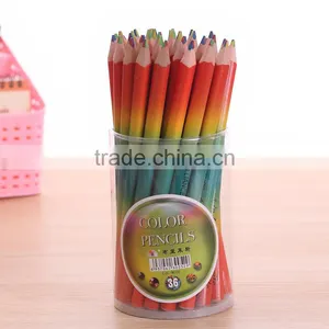 Hot Sales 7inch Triangle Four Color Lead Rainbow Wooden Color Pencils thumbnail-4