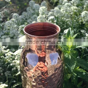 Copper Yoga Water Bottle | 600 ml 900 ml Copper Bottle thumbnail-3