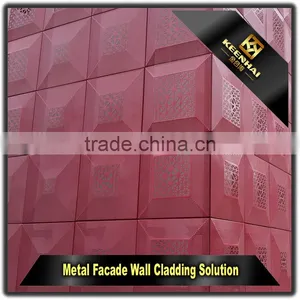 Laser Cutting Decorative Wall Cladding Colored Anodized Aluminium Sheets thumbnail-3