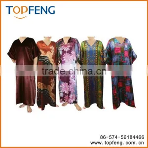 Satiny Caftan/nightgown/women Caftan/pure 100% Polyester Nightgown thumbnail-1