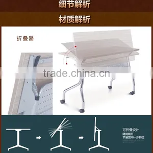 Quality Modern Simple Folding Movable Conference Table Tradining Table LQ-CFT003 thumbnail-4