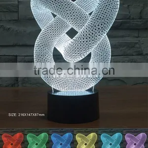 Desktop 3d Illusion Decorative USB Night Lamp Color Changing Night Light thumbnail-1