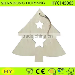 Factory Sale Christmas Hanging Decoration Wood Tree Craft thumbnail-1