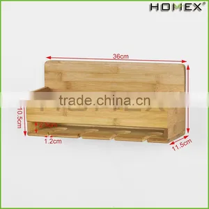 Bamboo Hanging Wine Glass Rack/ Wine Wall Rack Homex-BSCI thumbnail-1