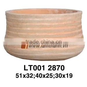 East Asia Round Streaky Classic Sandy Flower Pot For Manufacturer thumbnail-1