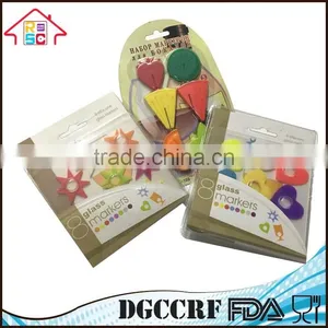 Different Colors Silicone Rubber Party Drink Wine Glass Markers thumbnail-1