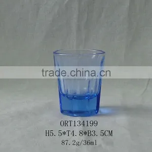 Small Blue Shot Glass Wine Cup thumbnail-1