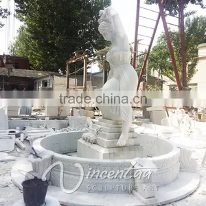 Outdoor Landscape Decoration Stone Carving Woman Pouring Water Statue thumbnail-3