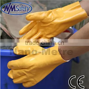 NMSAFETY Interlock Nitrile Dipped Glove With Gauntlet thumbnail-1