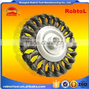 115MM Brush Wheel Twist Knot Crimped Bowl Disc Abrasive M14 Round Grinding Cheaning Brush thumbnail-3