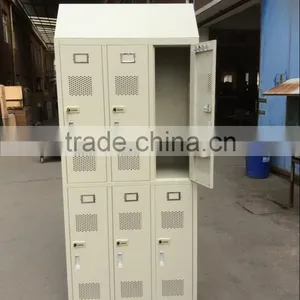 Dust Proof Six-door Steel Locker With Tentroof thumbnail-2