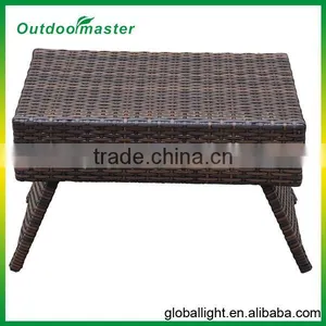 Outdoor Foldable Wicker Side Table Patio Furniture thumbnail-1