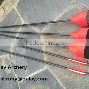 Red Foam Tipped 500sp*30inch Hybrid Carbon Arrows thumbnail-1