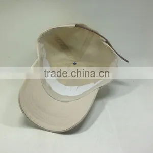 Khaki Unstructured Dad Cap With Leather Strap thumbnail-6