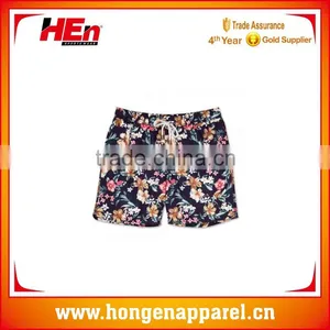Hongen Apparel Wholesale Custom Beach Shorts Hot Sale Men's Beach Wear Swim Trunk Board Shorts For Men thumbnail-1