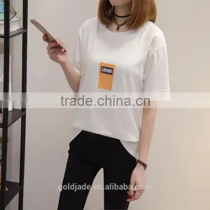 Custom Logo Promotional 100% Cotton Printing Women t Shirt thumbnail-1