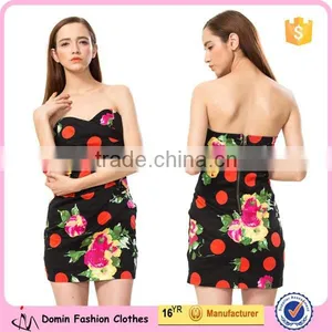 2015 New Casual Off Shoulder Fashion Designer Print Dress thumbnail-1