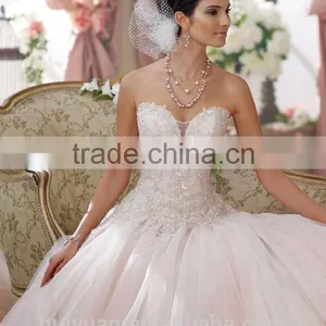 Top Quality China Factory Made French Lace Wedding Dresses Vestidos de Noiva thumbnail-2