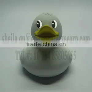 Wholesale Floating White Rubber Duck , Promotional White Duck With Logo Imprint, Baby White Bath Duck Toy thumbnail-2