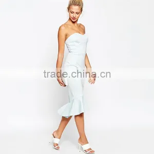 OEM Womens Evening Party Dress Strapless Formal Party Dress thumbnail-2