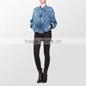 Wholesale Blank Baseball Jacket Custom Print With Zipper thumbnail-4