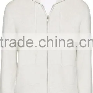 2016 Mens White Cashmere Cardigans Sweaters With Hood thumbnail-1