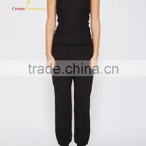 Women Cashmere Sleeveless Top Round Neck Knitted Pullover thumbnail-3