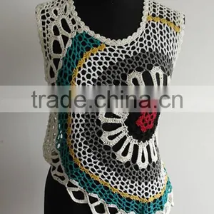 Sleeveless &hand Crochet Fancy Sweaters for Women thumbnail-1