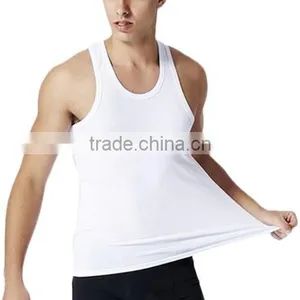 Wholesale Trendy Casual High Quality Bulk Cheap Custom Plain Mens Tank Top thumbnail-2