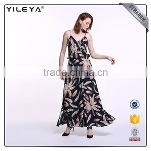 Spaghetti Strap Maxi Women Summer One Piece Dress,summer Floral Dresses for Mature Women thumbnail-4