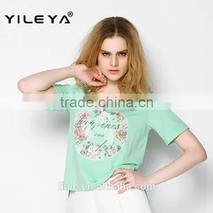 High Fashion Summer Short Sleeve Lace Printed Designed Crochet Top Fashion Blouses 2015, Design Short Sleeves Elegant Blouses thumbnail-1