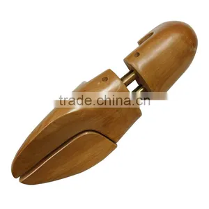 Painted Type Wooden Shoe Tree in Lotus Wood and Thin Wax on the Surface With Double Tube thumbnail-1