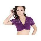 Crystal Cotton Girl Belly Dancing Bra Tops For Practice Dark Purple , Belly Dance Wear thumbnail-1