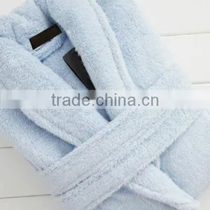 Men Blue Terry Hotel Bathrobe thumbnail-1