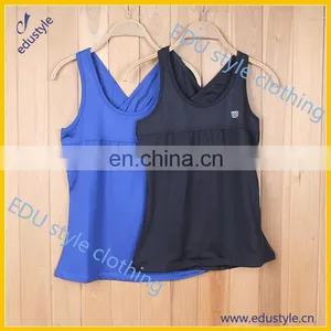 Wholesale Personalized Blank Black Ladies Tank Tops thumbnail-1
