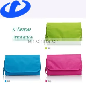 Canvas Wash Bag Foldable Organizer Multi-functional Hanging up Cosmetic Bag thumbnail-1