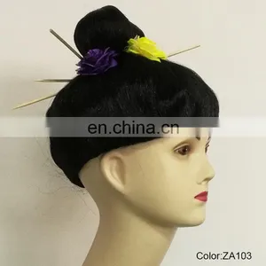 Party Japanese Geisha Girl Hair Bun Wigs P-W209 thumbnail-6