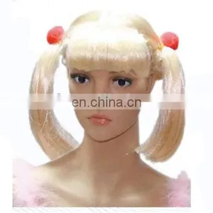 MCW-0315 Party Masquerade Synthetic Short Women Hot Straight Blond Braids Wig thumbnail-1